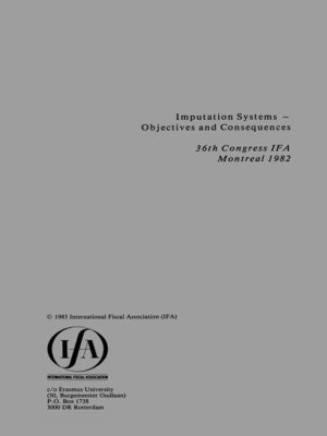 cover image of Imputation Systems--Objectives and Consequences